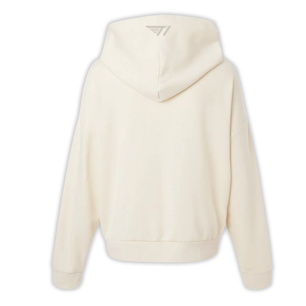 T1 BE:ING Cropped Hoodie - Cream