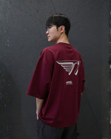 T1 Seoul Oversized Tee - Burgundy