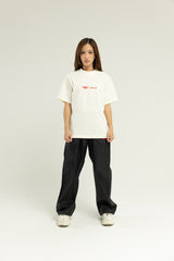 T1 Seoul to LA Cropped T-Shirt - Cream