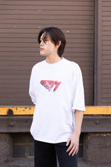T1 3D Drop Shoulder T-Shirt- White