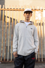 T1 BE:ING Oversized Zip Up Jacket - Smoke