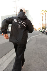 T1 BE:ING Windbreaker Jacket - Black