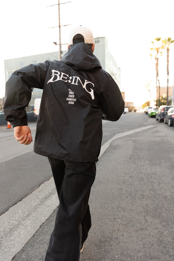 T1 BE:ING Windbreaker Jacket - Black
