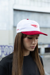 T1 Five-Time Champions Corduroy Cap - White/Red