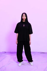 Spring Drop Shoulder Tee - Black