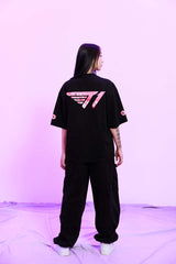 Spring Drop Shoulder Tee - Black