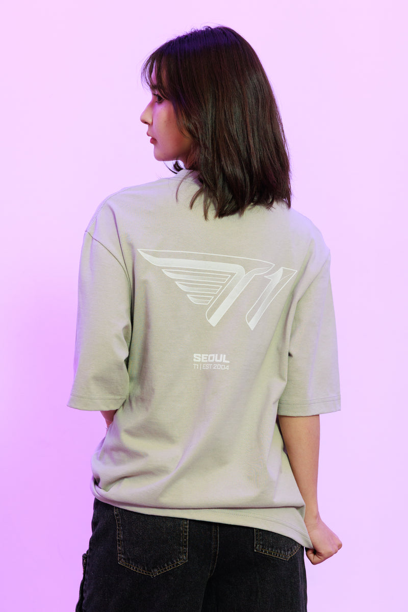 T1 Seoul Oversized Tee - Grey – T1 Shop