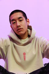 T1 Seoul Crest Hoodie - Cream