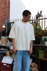 Spring Drop Shoulder Tee - Cream