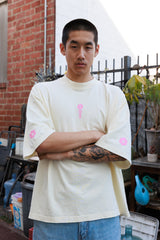 Spring Drop Shoulder Tee - Cream