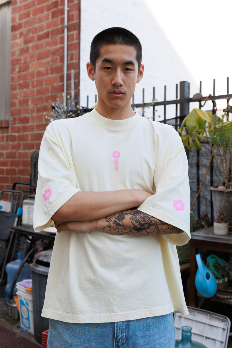 Spring Drop Shoulder Tee - Cream – T1 Shop