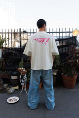 Spring Drop Shoulder Tee - Cream