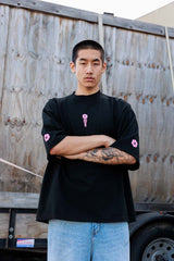 Spring Drop Shoulder Tee - Black