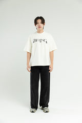 T1 BE:ING Cropped T-Shirt - Cream