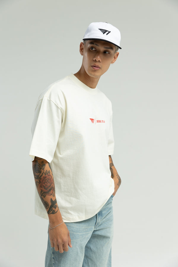 T1 Seoul to LA T-Shirt - Cream – T1 Shop