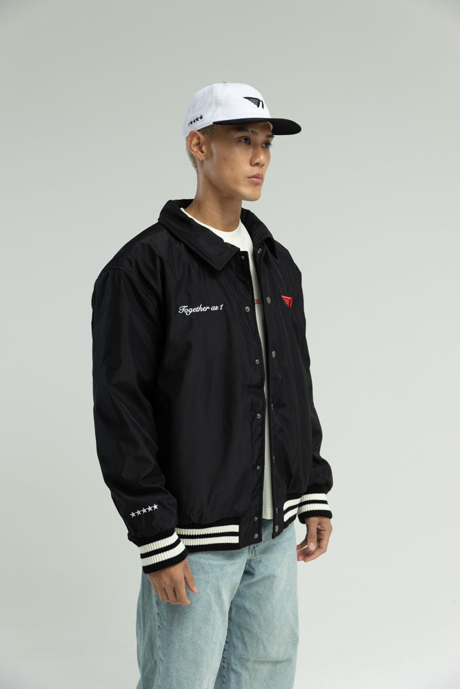 T1 Together As 1 Varsity Jacket- Black