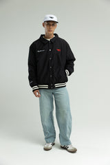 T1 Together As 1 Varsity Jacket- Black
