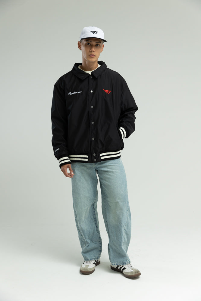 T1 Together As 1 Varsity Jacket- Black
