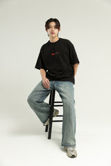 T1 Seoul to LA Cropped T-Shirt - Black
