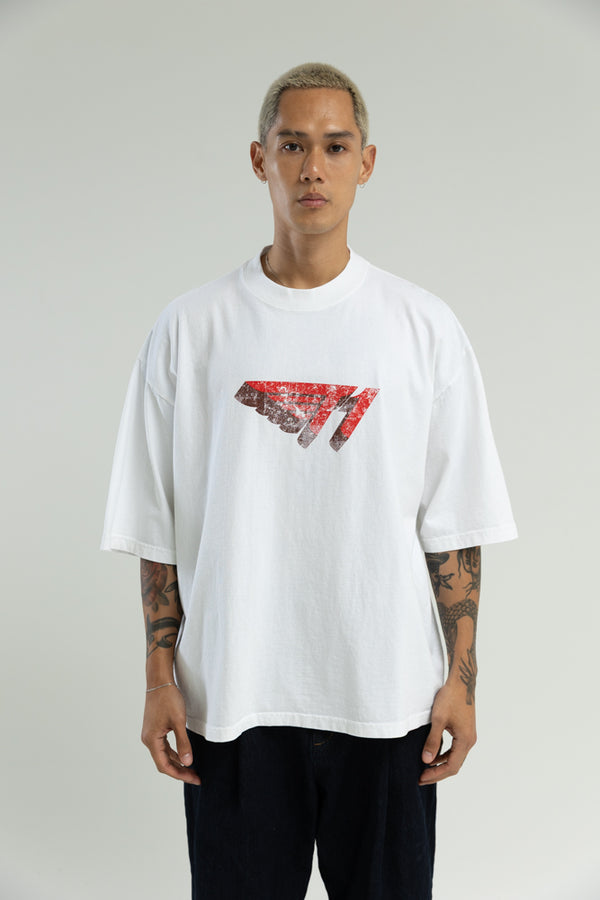 T1 3D Drop Shoulder T-Shirt- White – T1 Shop