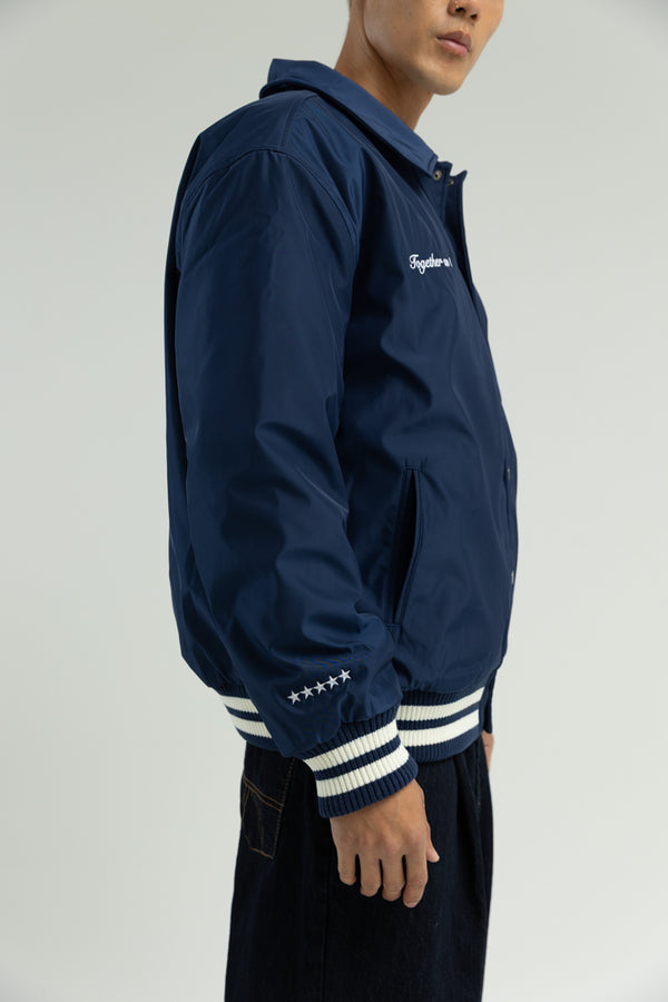 T1 Together As 1 Varsity Jacket- Navy – T1 Shop