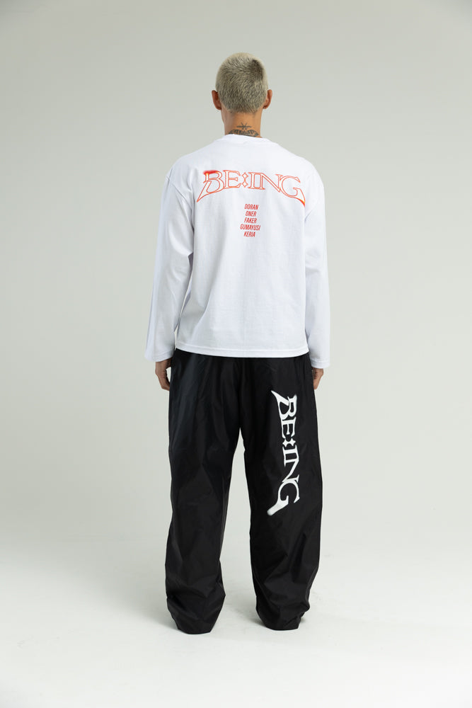 T1 BE:ING Oversized Long Sleeve - White