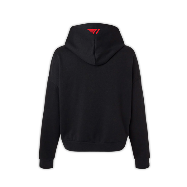 T1 BE:ING Cropped Hoodie - Black