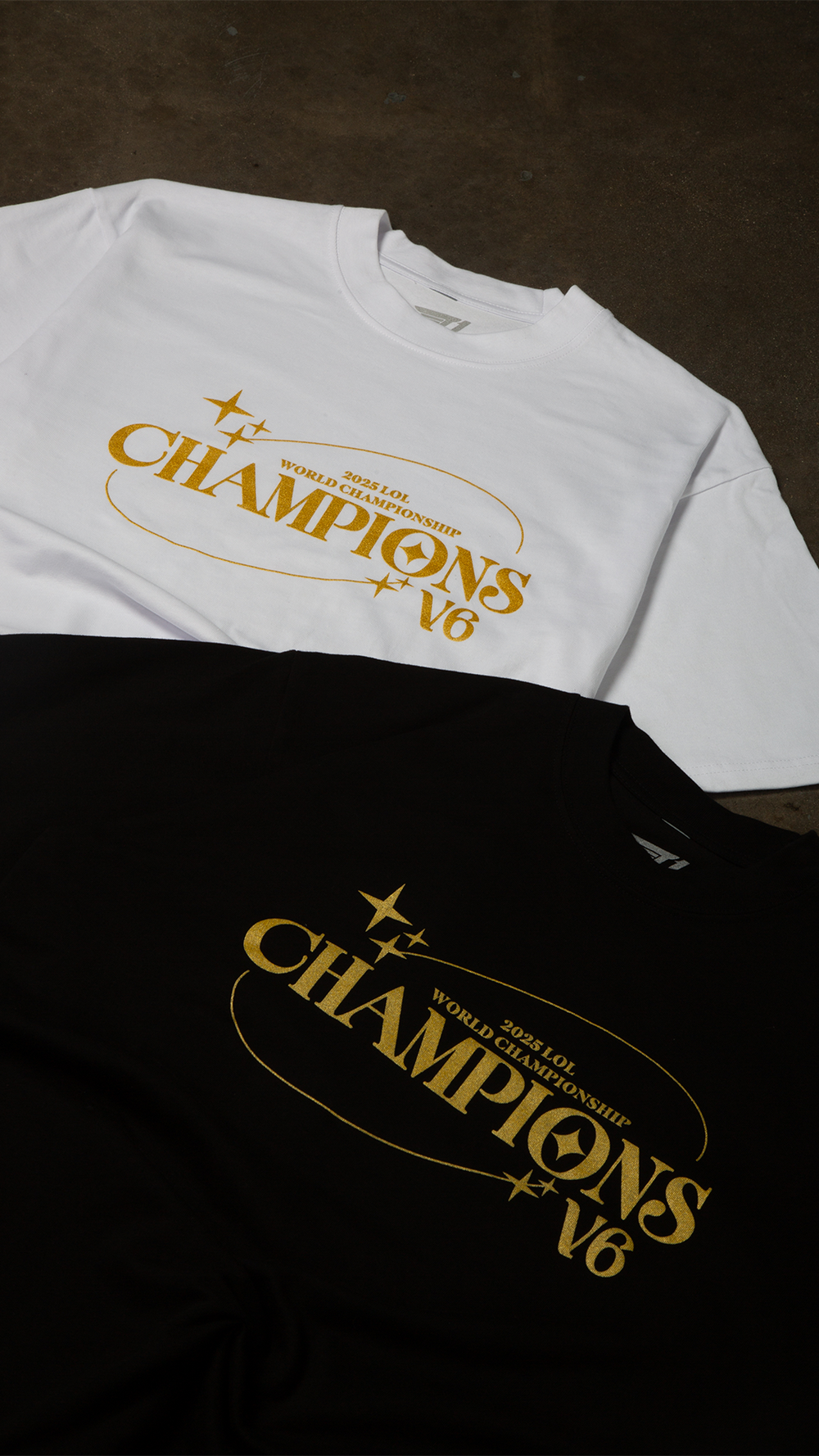 T1 2025 World Champions V6 T-shirt - Black – T1 Shop
