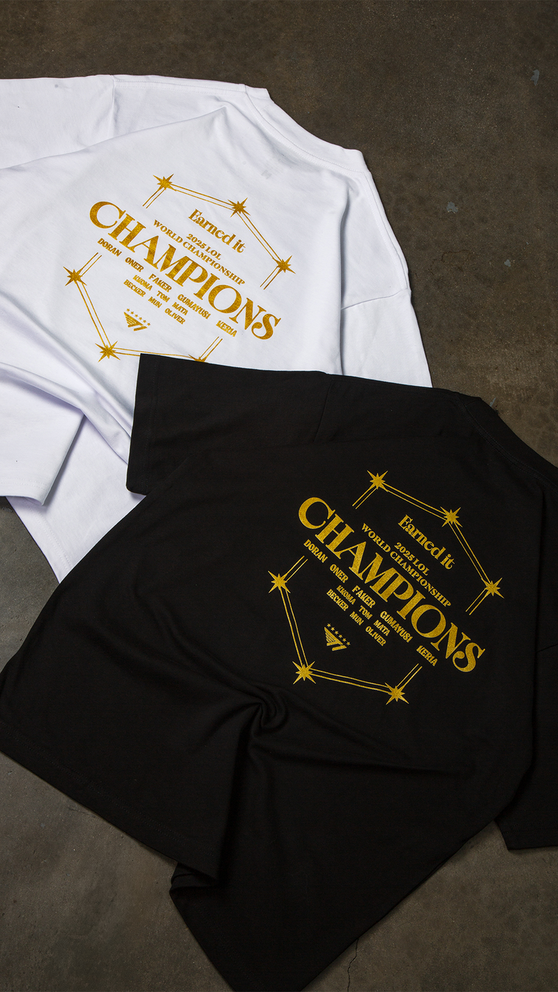 T1 2025 World Champions V6 T-shirt - White