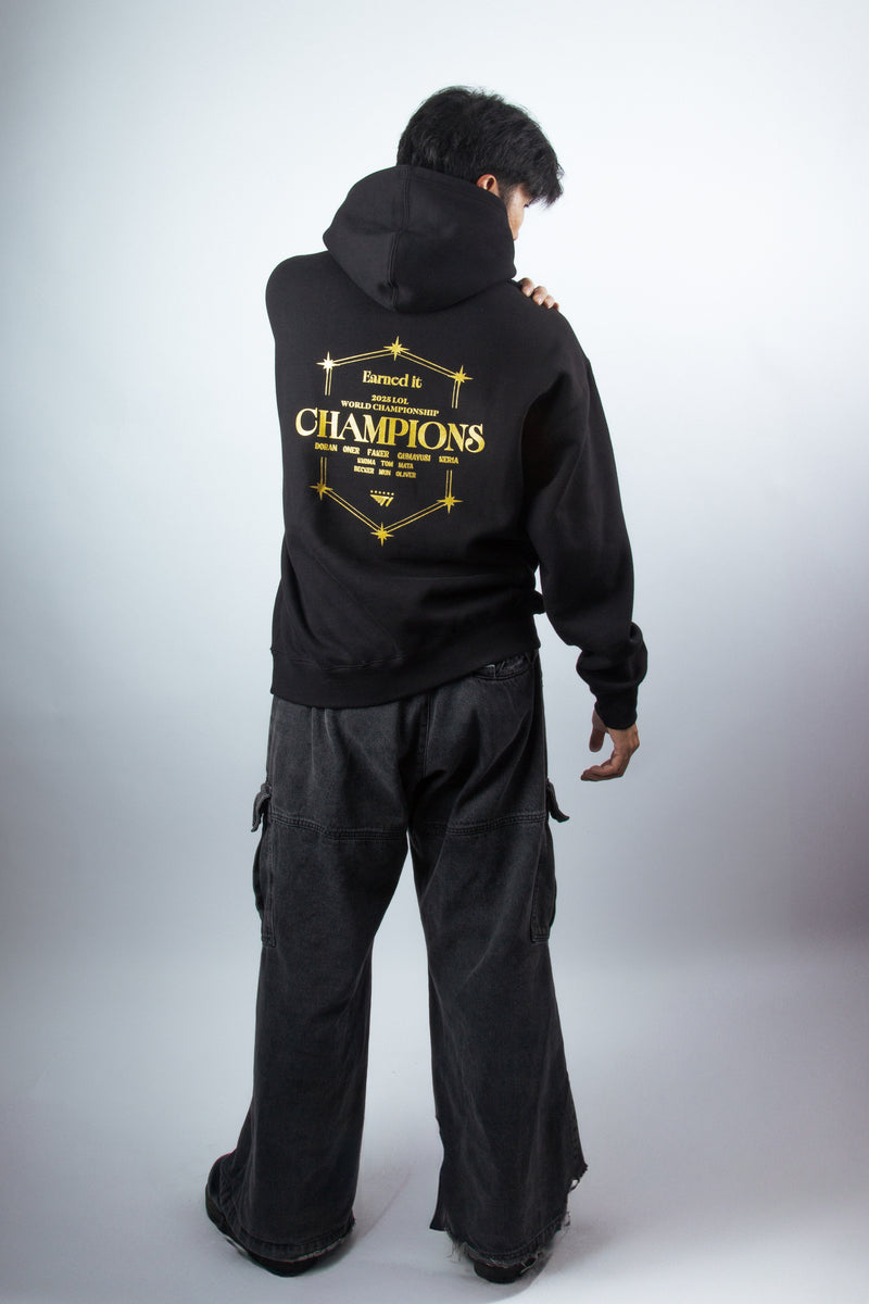 T1 2025 World Champions V6 Hoodie - Black