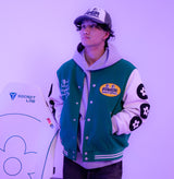 [FAKER X VANDYTHEPINK] Varsity Jacket - Green