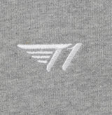 T1 Logo Zip-Up Hoodie - Grey