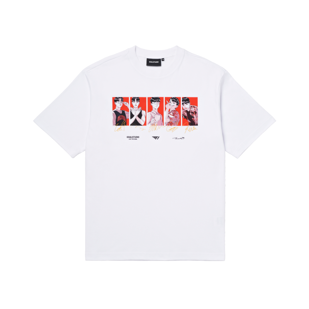 [T1 X GOALSTUDIO X TREE13] R.V Together T-Shirt_White – T1 Shop