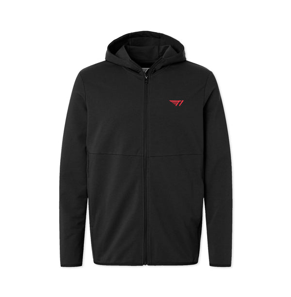 T1 BE:ING Oversized Zip Up Jacket - Black
