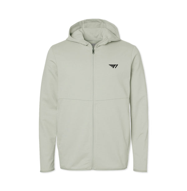 T1 BE:ING Oversized Zip Up Jacket - Smoke
