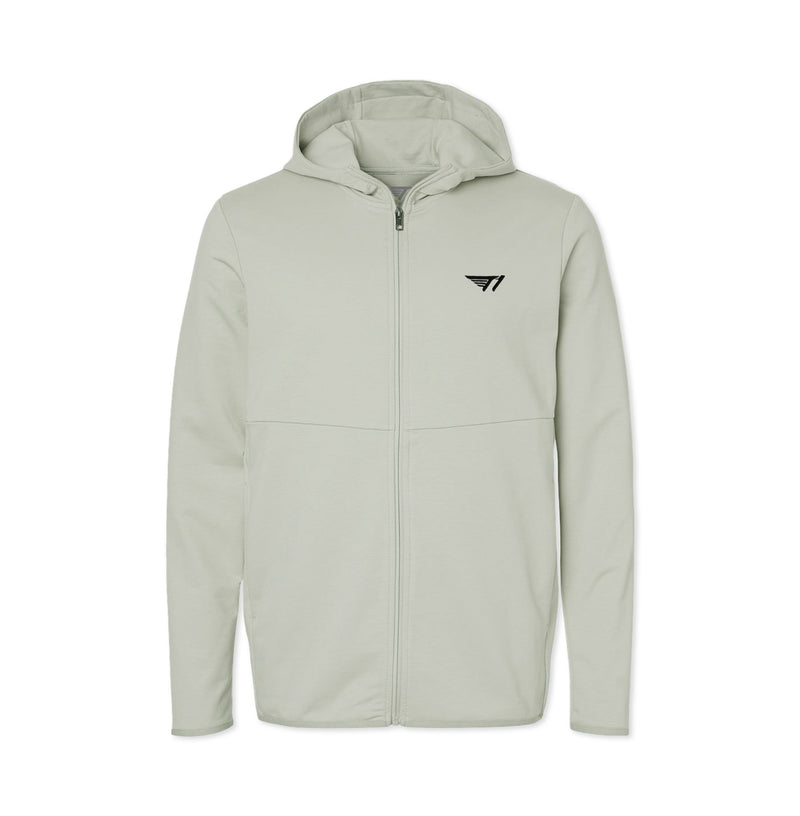 T1 BE:ING Oversized Zip Up Jacket - Smoke