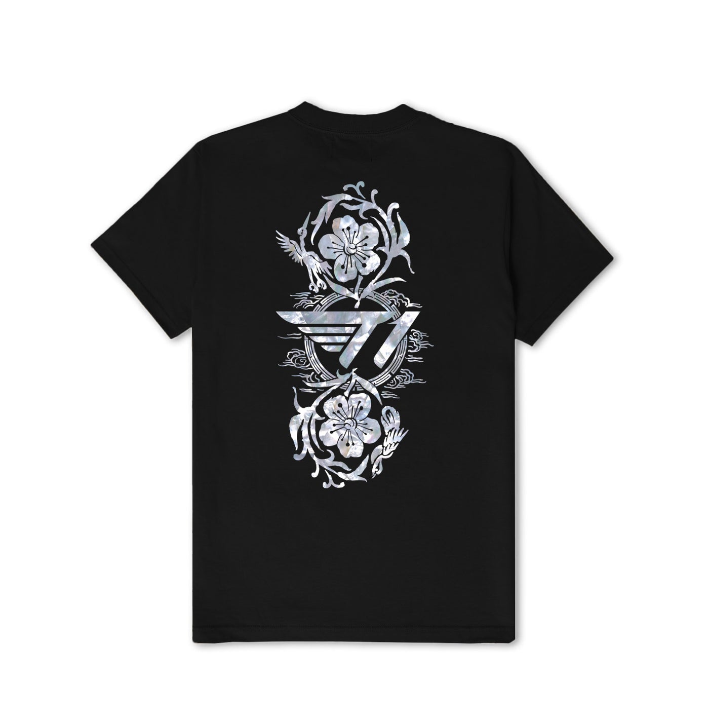 order T1♡ Pearl Flower Tee - Black – T1 Shop