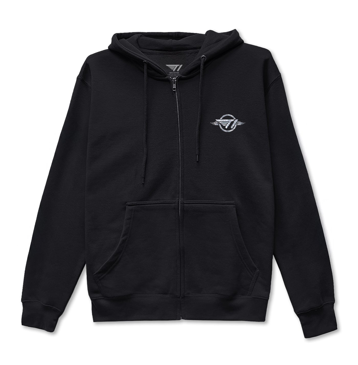 Pearl Flower Zip up Hoodie - Black – T1 Shop
