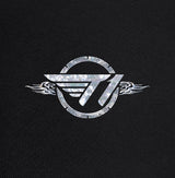 Pearl Flower Zip up Hoodie - Black