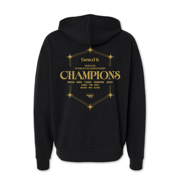 T1 2025 World Champions V6 Hoodie - Black