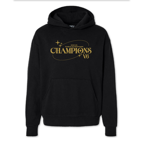 T1 2025 World Champions V6 Hoodie - Black
