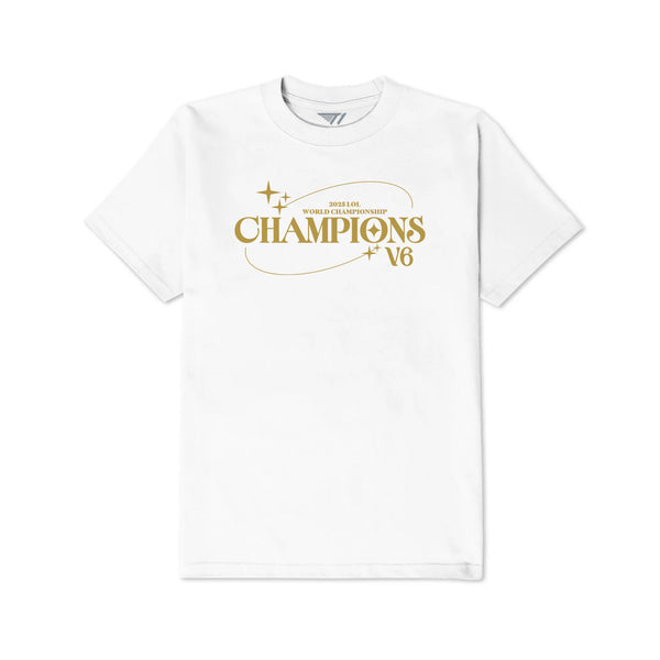 T1 2025 World Champions V6 T-shirt - White – T1 Shop