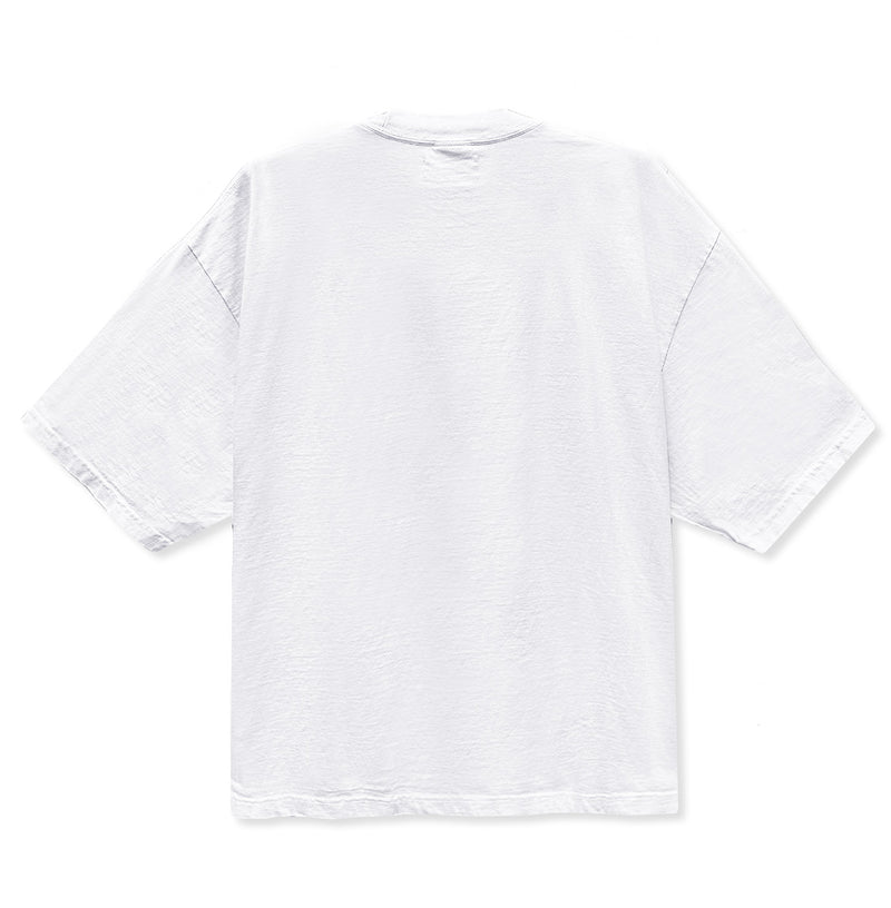 T1 3D Drop Shoulder T-Shirt- White