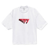 T1 3D Drop Shoulder T-Shirt- White