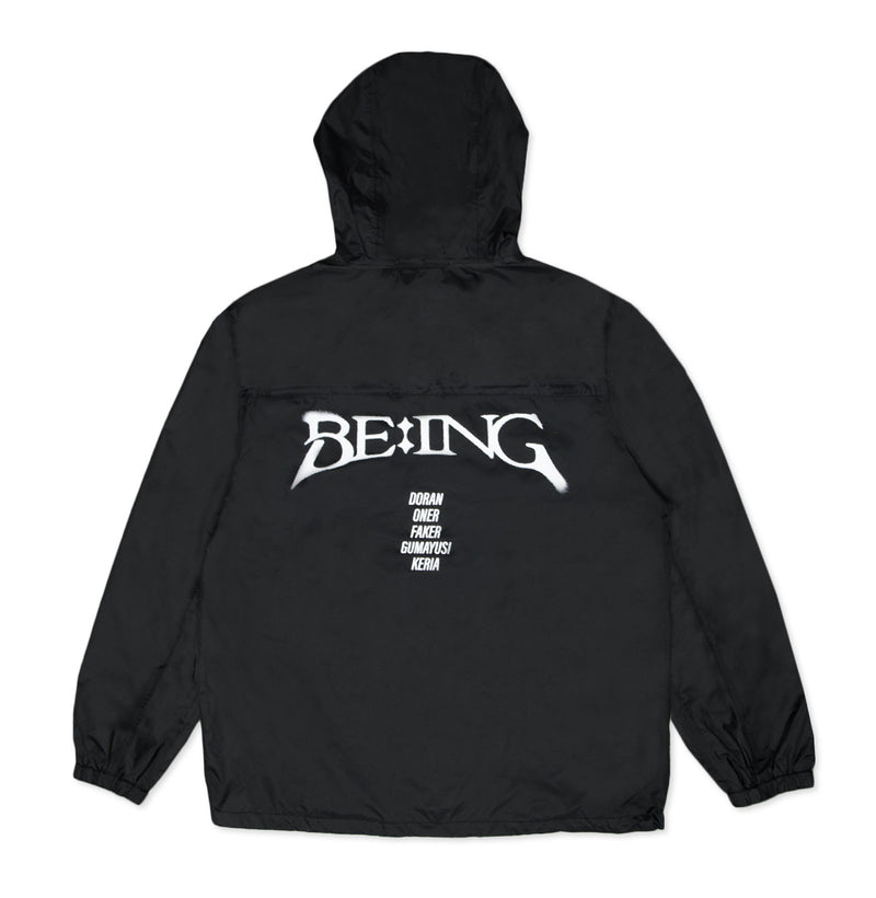 T1 BE:ING Windbreaker Jacket - Black