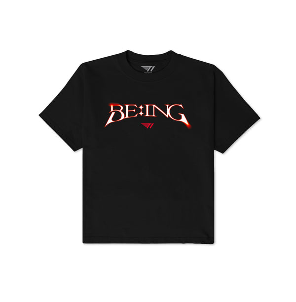 T1 BE:ING Cropped T-Shirt - Black