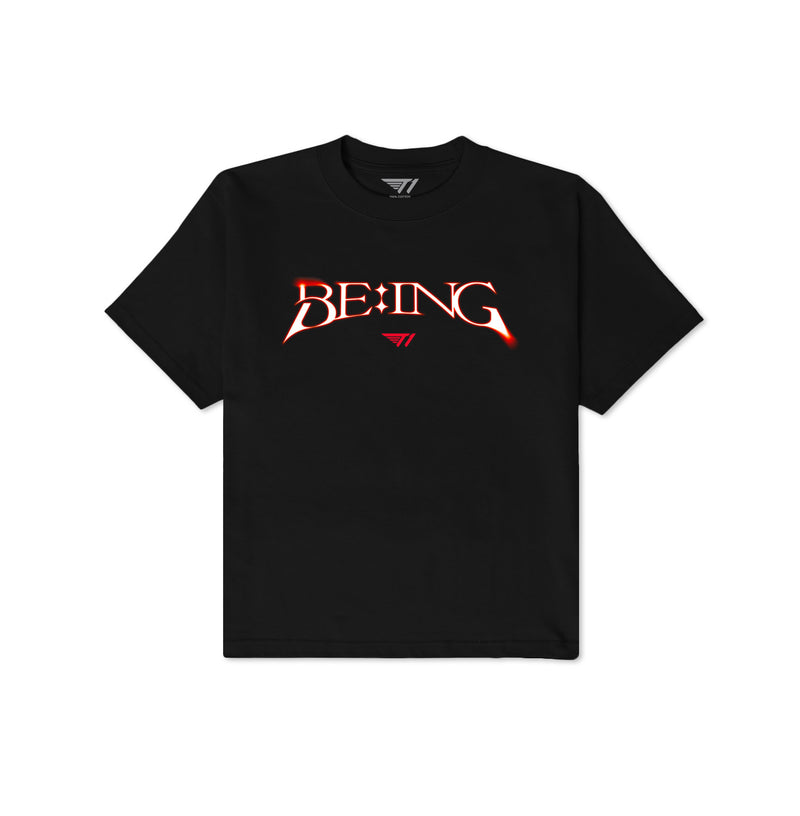 T1 BE:ING Cropped T-Shirt - Black