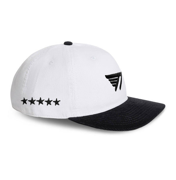 T1 Five-Time Champions Corduroy Cap - White/Black