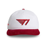 T1 Five-Time Champions Corduroy Cap - White/Red