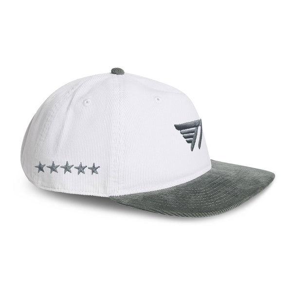 T1 Five-Time Champions Corduroy Cap - White/Shadow